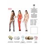 Бодістокінг Passion BS038 white, комбінезон, імітація панчіх і пояса