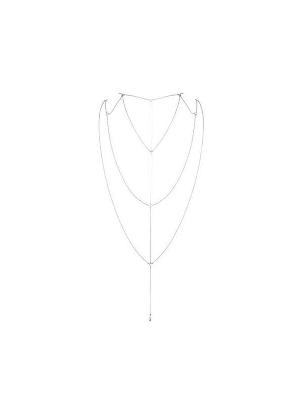 Ланцюжок для спини Bijoux Indiscrets Magnifique Back and Cleavage Chain - Silver, прикраса для тіла