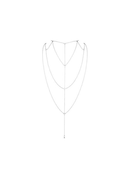 Ланцюжок для спини Bijoux Indiscrets Magnifique Back and Cleavage Chain - Silver, прикраса для тіла