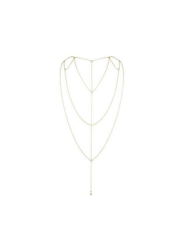 Ланцюжок для спини Bijoux Indiscrets Magnifique Back and Cleavage Chain - Gold, прикраса для тіла