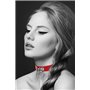 Чокер з кільцем для повідця Bijoux Pour Toi - FETISH Red, екошкіра