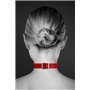 Чокер з кільцем для повідця Bijoux Pour Toi - FETISH Red, екошкіра