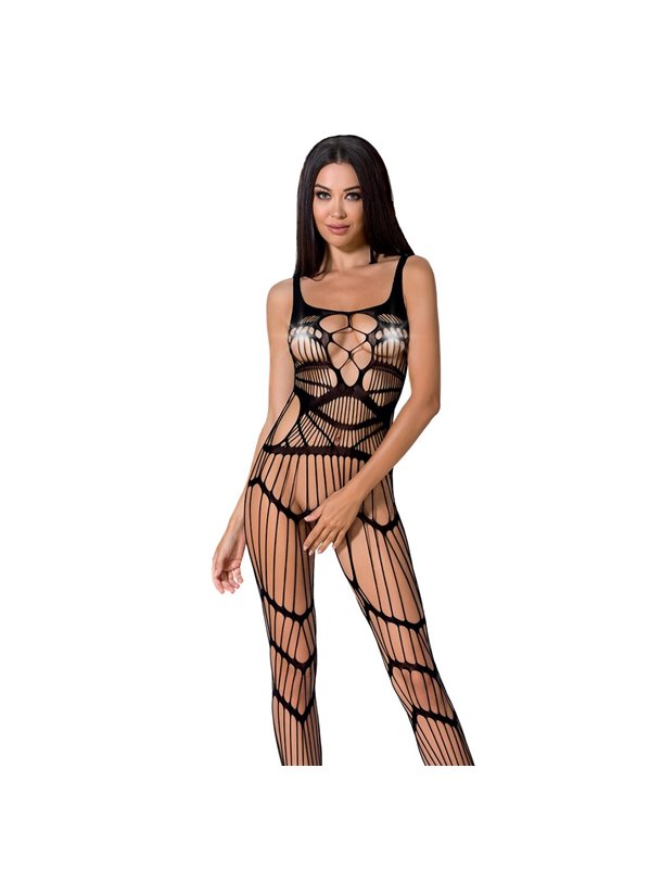 Бодістокінг Passion BS058 black, комбінезон, дуже повітряний