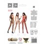 Бодістокінг Passion BS058 red, комбінезон, дуже повітряний
