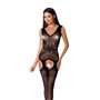 Сітчастий бодістокінг Passion BS062 One Size, Black, комбінезон, імітація панчіх, відкритий доступ