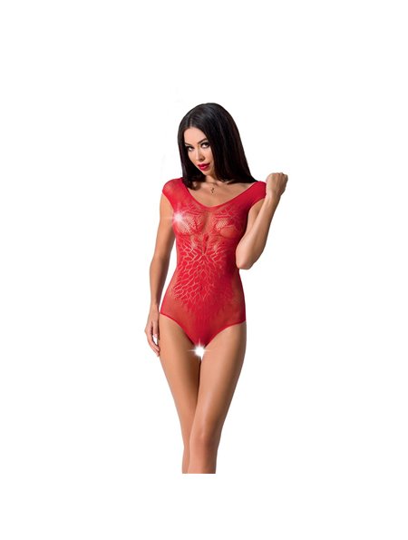 Бодістокінг Passion BS064 One Size, Red, боді, закрите плече, відкритий доступ