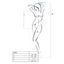 Бодістокінг Passion BS064 One Size, White, боді, закрите плече, відкритий доступ