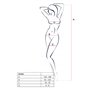 Бодістокінг Passion BS066 One Size, White, комбінезон, імітація панчіх і пояса з гартерами