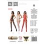 Бодістокінг Passion BS066 One Size, White, комбінезон, імітація панчіх і пояса з гартерами