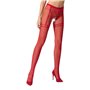Колготки-бодістокінги Passion S012 One Size, Red, імітація панчіх, пояса та мереживних трусиків