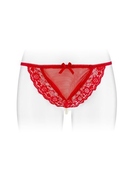 Трусики-стрінги з перлинною ниткою Fashion Secret KATIA Red