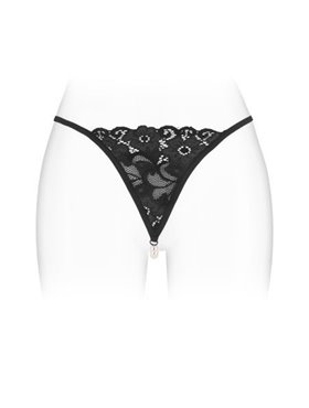 Трусики-стрінги з перлинною ниткою Fashion Secret VENUSINA Black