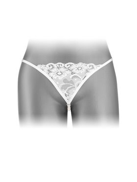 Трусики-стрінги з перлинною ниткою Fashion Secret VENUSINA White