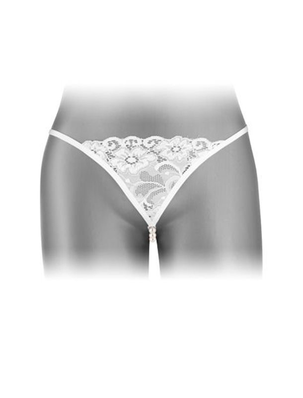 Трусики-стрінги з перлинною ниткою Fashion Secret VENUSINA White