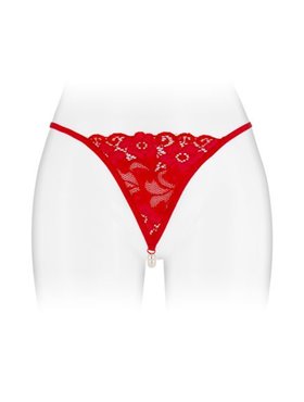 Трусики-стрінги з перлинною ниткою Fashion Secret VENUSINA Red