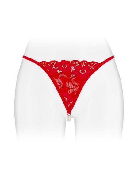 Трусики-стрінги з перлинною ниткою Fashion Secret VENUSINA Red