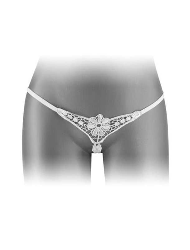 Трусики-стрінги з доступом Fashion Secret DANUTA White