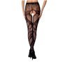 Еротичні колготки-бодістокінг Passion S007 black, гарні ажурні колготки з вирізом