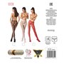 Еротичні колготки-бодістокінг Passion S008 red, ажурні колготки з вирізом та лампасами-сіткою