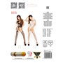 Бодістокінг Passion BS019 white, комбінезон, імітація панчіх і пояса