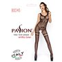 Бодістокінг Passion BS045 black, комбінезон, імітація панчіх і боді