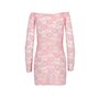 Прозора сорочка з довгим рукавом Passion YOLANDA CHEMISE L/XL, pink, трусики