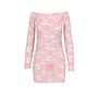 Прозора сорочка з довгим рукавом Passion YOLANDA CHEMISE XXL/XXXL, pink, трусики
