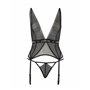 Напівпрозорий корсет Passion Exclusive MIRAJANE CORSET XXL/XXXL, black