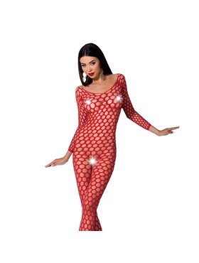 Бодістокінг з великою сіткою Passion BS077 red