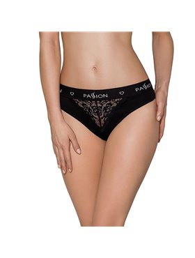 Трусики з широкою гумкою і мереживом Passion PS001 PANTIES L, black