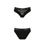 Трусики з широкою гумкою і мереживом Passion PS001 PANTIES M, black
