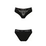 Трусики з широкою гумкою і мереживом Passion PS001 PANTIES XL, black