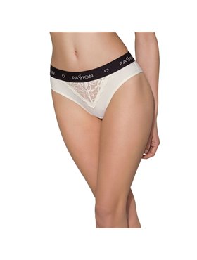 Трусики з широкою гумкою і мереживом Passion PS001 PANTIES M, ecru