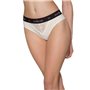 Трусики з широкою гумкою і мереживом Passion PS001 PANTIES M, ecru