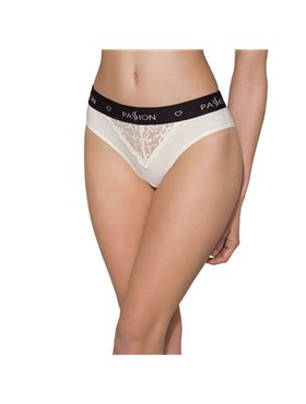 Трусики з широкою гумкою і мереживом Passion PS001 PANTIES S, ecru