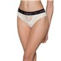 Трусики з широкою гумкою і мереживом Passion PS001 PANTIES S, ecru