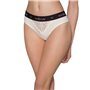 Трусики з широкою резинкою і мереживом Passion PS001 PANTIES XL, ecru