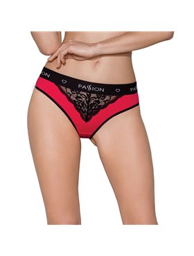 Трусики з широкою гумкою і мереживом Passion PS001 PANTIES L, red-black