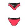 Трусики з широкою гумкою і мереживом Passion PS001 PANTIES M, red-black