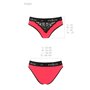 Трусики з широкою резинкою і мереживом Passion PS001 PANTIES XL, red-black
