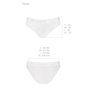 Трусики з широкою гумкою і мереживом Passion PS001 PANTIES M, white