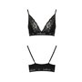 Еластичний топ з мереживом Passion PS001 TOP L, black
