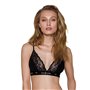 Еластичний топ з мереживом Passion PS001 TOP S, black