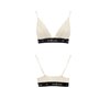 Еластичний топ з мереживом Passion PS001 TOP L, ecru