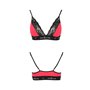 Еластичний топ з мереживом Passion PS001 TOP S, red-black