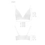 Еластичний топ з мереживом Passion PS001 TOP L, white