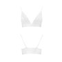 Еластичний топ з мереживом Passion PS001 TOP M, white