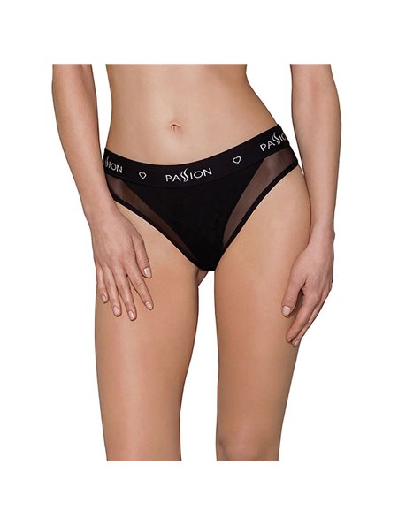Трусики з прозорою вставкою Passion PS002 PANTIES S, black