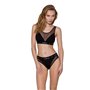 Трусики з прозорою вставкою Passion PS002 PANTIES S, black