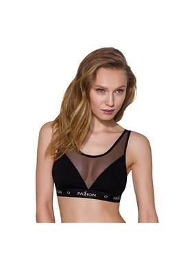 Топ з прозорою вставкою Passion PS002 TOP M, black